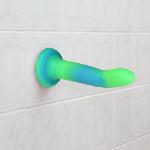 Фалоімітатор, що світиться в темряві, ADDICTION Rave 8″, Glow in the Dark Dildo Blue Green, 20,3 см - мініатюра 6