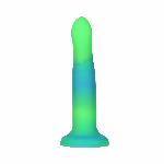Фалоімітатор, що світиться в темряві, ADDICTION Rave 8″, Glow in the Dark Dildo Blue Green, 20,3 см - мініатюра 3