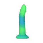 Фалоімітатор, що світиться в темряві, ADDICTION Rave 8″, Glow in the Dark Dildo Blue Green, 20,3 см - мініатюра 1