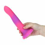 Фалоімітатор, що світиться в темряві, ADDICTION Rave 8″, Glow in the Dark Dildo Pink Purple, 20,3 см - мініатюра 5