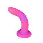 Фалоімітатор, що світиться в темряві, ADDICTION Rave 8″, Glow in the Dark Dildo Pink Purple, 20,3 см - мініатюра 2