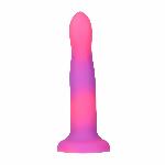 Фалоімітатор, що світиться в темряві, ADDICTION Rave 8″, Glow in the Dark Dildo Pink Purple, 20,3 см - мініатюра 3