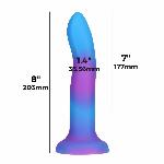 Фалоімітатор, що світиться в темряві, ADDICTION Rave 8″ Glow in the Dark Dildo Blue Purple, 20,3 см - мініатюра 4