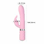Розкішний кролик з ротацією та вібрацією Pillow Talk Lively Pink, кристал Сваровскі - мініатюра 6