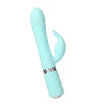 Розкішний кролик з ротацією та вібрацією Pillow Talk Lively Teal, кристал Сваровскі - мініатюра 1