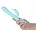 Розкішний кролик з ротацією та вібрацією Pillow Talk Lively Teal, кристал Сваровскі - мініатюра 8