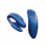 Смарт-вібратор для пар We-Vibe Chorus Cosmic Blue, сенсорне керування вібраціями стисненням пульта - мініатюра 2