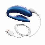 Смарт-вібратор для пар We-Vibe Chorus Cosmic Blue, сенсорне керування вібраціями стисненням пульта - мініатюра 5