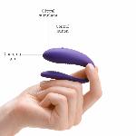 Недорогий вібратор для пар We-Vibe Unite Purple, однокнопковий пульт ДК - мініатюра 5
