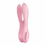 Кліторальний вібратор Satisfyer Threesome 1 Pink з трьома гнучкими пальчиками - мініатюра 5