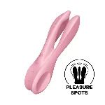 Кліторальний вібратор Satisfyer Threesome 1 Pink з трьома гнучкими пальчиками - мініатюра 1