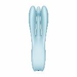 Кліторальний вібратор Satisfyer Threesome 1 Light Blue з трьома гнучкими пальчиками - мініатюра 4