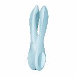 Кліторальний вібратор Satisfyer Threesome 1 Light Blue з трьома гнучкими пальчиками - мініатюра 2