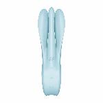 Кліторальний вібратор Satisfyer Threesome 1 Light Blue з трьома гнучкими пальчиками - мініатюра 6