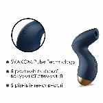 Вакуумний кліторальний стимулятор Svakom Pulse Pure Navy Blue, 5 режимів, 5 інтенсивностей у кожному - мініатюра 3