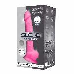 Фалоімітатор SilexD Johnny Pink Glow in the dark, двошаровий, силікон+Silexpan, діаметр 3,5см - мініатюра 2