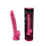 Фалоімітатор SilexD Johnny Pink Glow in the dark, двошаровий, силікон+Silexpan, діаметр 3,5см - мініатюра 11