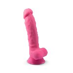 Фалоімітатор SilexD Johnny Pink Glow in the dark, двошаровий, силікон+Silexpan, діаметр 3,5см - мініатюра 5
