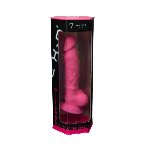 Фалоімітатор SilexD Johnny Pink Glow in the dark, двошаровий, силікон+Silexpan, діаметр 3,5см - мініатюра 10