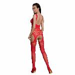 Бодістокінг Passion ECO BS005 red, щільний, відкритий доступ, імітація підв’язок - мініатюра 2