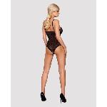 Мереживне боді з доступом Obsessive 818-TED-1 teddy L/XL, чорне - мініатюра 4
