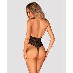 Бодістокінг з великими осередками та відкритою спиною Obsessive B119 teddy S/M/L, халтер - мініатюра 2