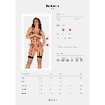 Боді зі стреп із доступом Obsessive Badossa crotchless teddy L/XL, чорний - мініатюра 7