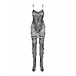 Бодістокінг Obsessive Bodystocking F213 S/M/L, імітація мереживного боді та резинки для панчіх - мініатюра 5