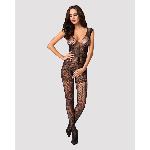 Бодістокінг Obsessive Bodystocking F234 S/M/L, абстрактний малюнок, глибоке декольте - мініатюра 3