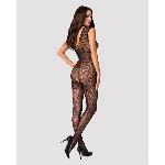 Бодістокінг Obsessive Bodystocking F234 S/M/L, абстрактний малюнок, глибоке декольте - мініатюра 4