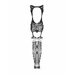 Бодістокінг Obsessive Bodystocking F236 S/Ml/L, глибоке декольте, імітація шнурівки - мініатюра 6