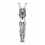 Ажурний бодістокінг під павутину Obsessive Bodystocking G325 black S/M/L, чорний, комбінезон - мініатюра 6