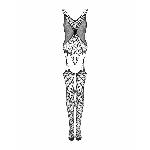 Ажурний бодістокінг під павутину Obsessive Bodystocking G325 black S/M/L, чорний, комбінезон - мініатюра 5
