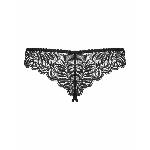 Мереживні танга з доступом Obsessive Contica crothchles thong S/M, чорні - мініатюра 6