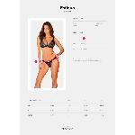 Мереживні трусики із заниженою талією Obsessive Estiqua panties M/L, чорні - мініатюра 7