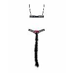 Еротичний костюм гепарду Obsessive Gepardina 3 pcs costume L/XL, чорний, хутряне оздоблення, монокін - мініатюра 6