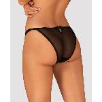 Напівпрозорі трусики з підвіскою Obsessive Ivannes panties black S/M, чорні - мініатюра 2