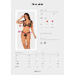 Напівпрозорий еротичний комплект Obsessive Obsessivia 2-pcs set black L/XL, бюстгальтер та трусики - мініатюра 7