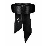 Атласна пов’язка маска Obsessive Blindfold black One size, чорна - мініатюра 2
