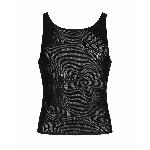 Чоловіча напівпрозора майка-борцовка з візерунком Obsessive T103 tank top S/M/L, чорна - мініатюра 5