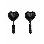 Еротичні наклейки на соски з пензликами Obsessive Tassel nipple covers black - мініатюра 3