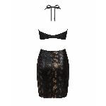 Сукня під зміїну шкіру Obsessive Vivianty dress XS/S, чорна - мініатюра 6