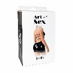 Сексуальна вінілова сукня Art of Sex - Jaklin, розмір L-2XL, колір чорний - мініатюра 3