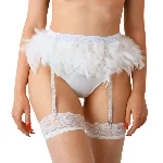 Пояс для панчох Art of Sex - Sweet Angel, розмір XS-2XL, колір білий - мініатюра 1