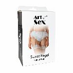 Пояс для панчох Art of Sex - Sweet Angel, розмір XS-2XL, колір білий - мініатюра 3