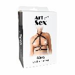 Портупея жіноча Art of Sex - Mirra, натуральна шкіра, розмір XS-2XL, колір чорний - мініатюра 4
