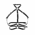 Портупея жіноча Art of Sex - Mirra, натуральна шкіра, розмір XS-2XL, колір чорний - мініатюра 3