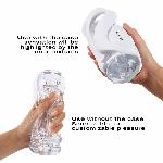 Мастурбатор Dorcel DEEP BLOW WHITE, подвійне використання - мініатюра 3