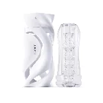 Мастурбатор Dorcel DEEP BLOW WHITE, подвійне використання - мініатюра 1