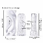 Мастурбатор Dorcel DEEP BLOW WHITE, подвійне використання - мініатюра 5